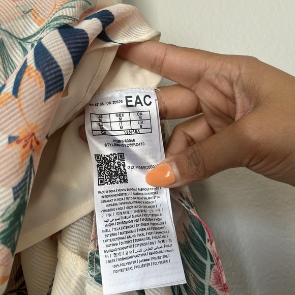 Guess‎ Maritza Floral Tropical Print Asymmetrical Hem Ruffle Skirt sz Medium - Picture 5 of 9